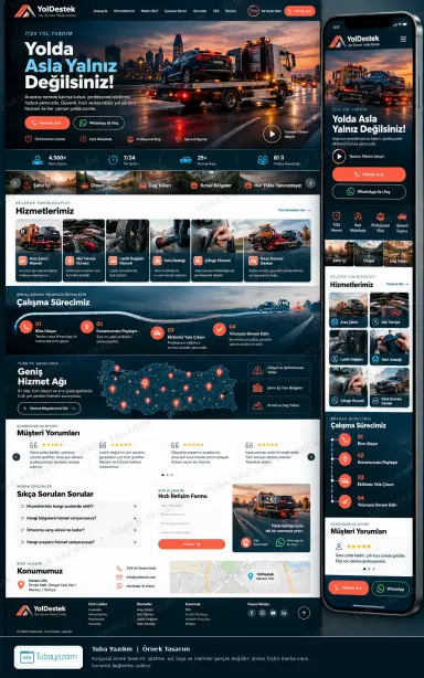 Sample website design for Vehicle Recovery & Towing Companies