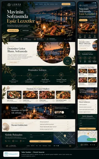 Sample website design for Seafood Restaurants