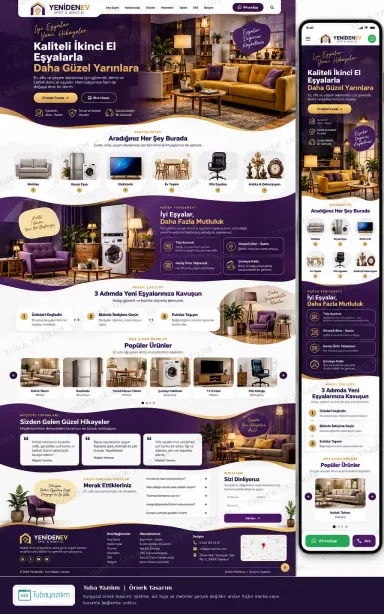 Sample website design for Second-Hand & Used Goods Stores