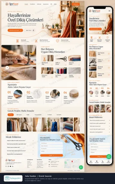 Sample website design for Tailors & Embroidery Workshops