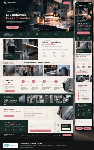 Sample website design for Metal Fabrication Workshops