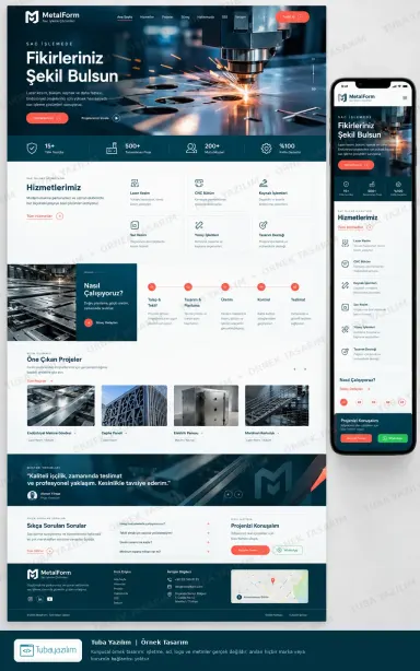 Sample website design for Metal Fabrication Workshops