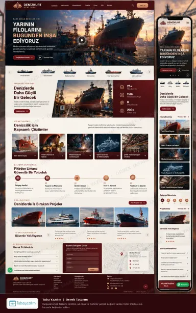 Sample website design for Shipyards & Boat Builders