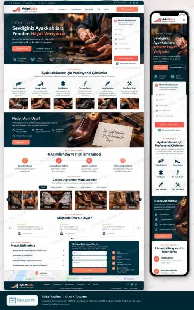Sample website design for Shoe Repair Shops
