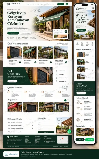 Sample website design for Awnings, Shades & Tarpaulin Suppliers