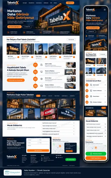 Sample website design for Signage & LED Sign Makers