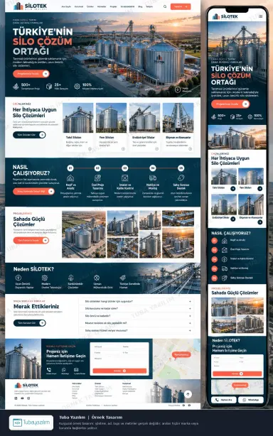 Sample website design for Silo Manufacturers