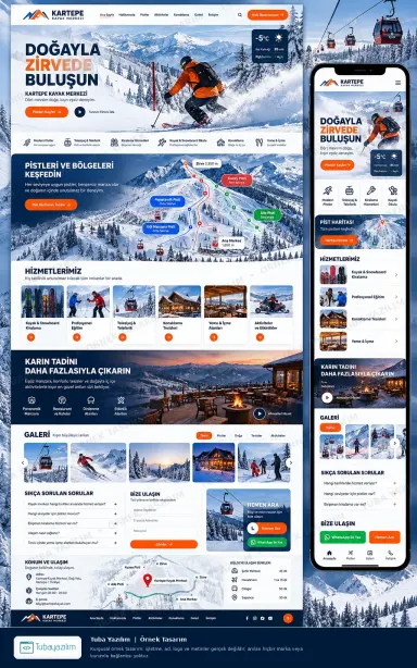Sample website design for Ski Resorts