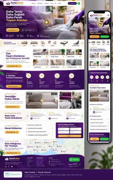 Sample website design for Carpet & Sofa Cleaning Companies