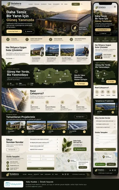 Sample website design for Solar Energy Companies