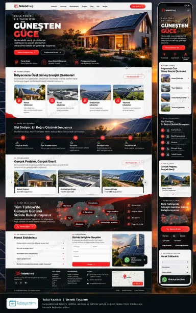 Sample website design for Solar Energy Companies