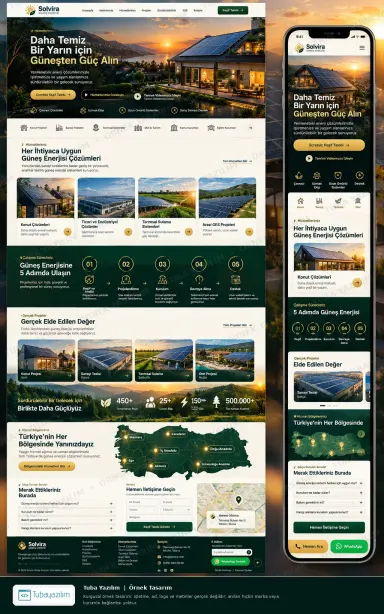 Sample website design for Solar Energy Companies
