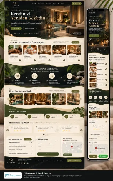 Sample website design for Spas & Wellness Centres