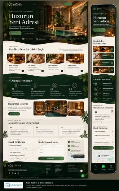 Sample website design for Spas & Wellness Centres