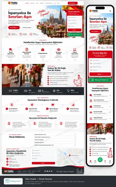 Sample website design for Language Schools & Institutes