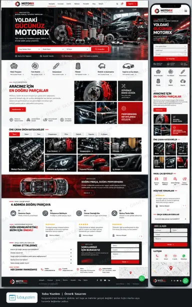 Sample website design for Auto Spare Parts Shops