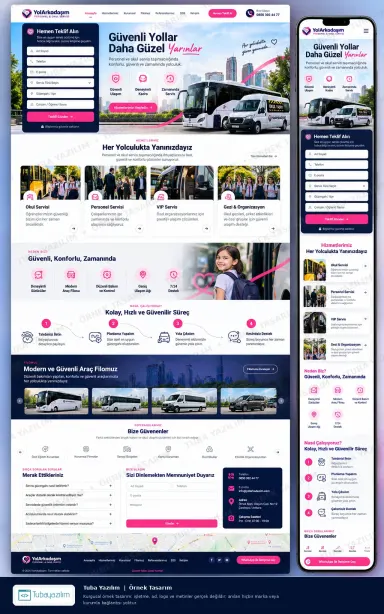 Staff & School Transport — sample website design