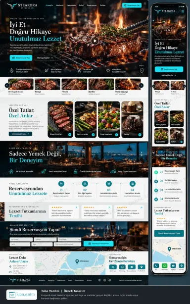 Sample website design for Steakhouses