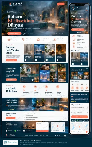 Sample website design for Hammams & Steam Rooms