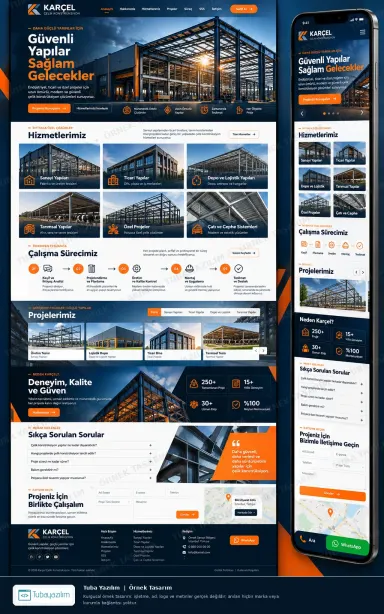 Sample website design for Steel Structure Contractors