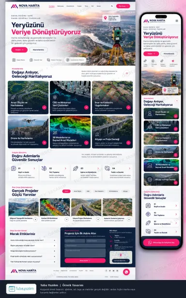 Sample website design for Land Surveying Companies