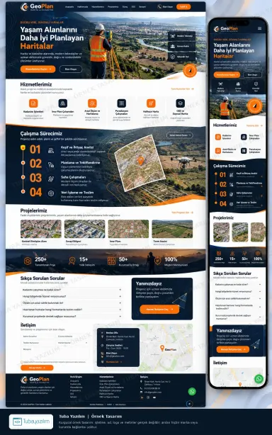 Sample website design for Land Surveying Companies