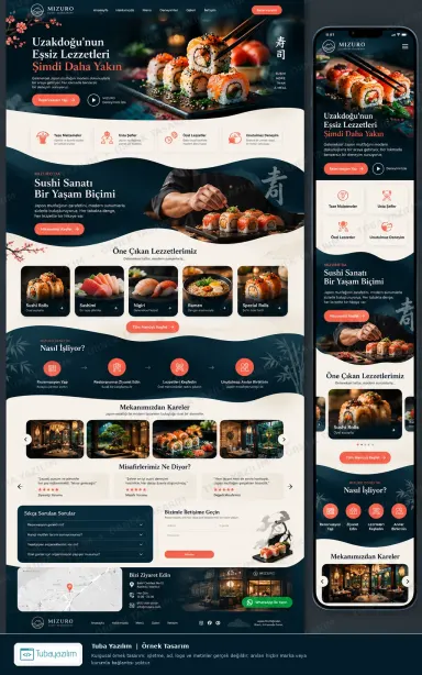 Sushi Restaurant — sample website design
