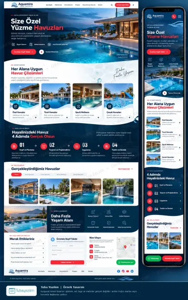 Sample website design for Swimming Pool Builders & Maintenance Companies