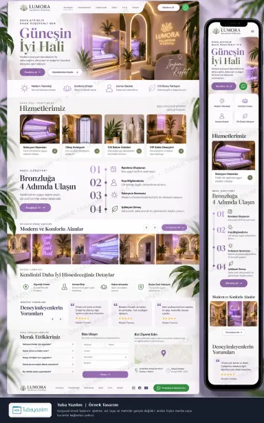 Sample website design for Tanning Salons