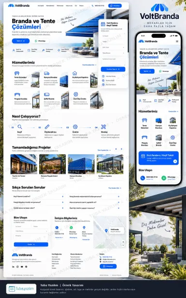 Sample website design for Awnings, Shades & Tarpaulin Suppliers