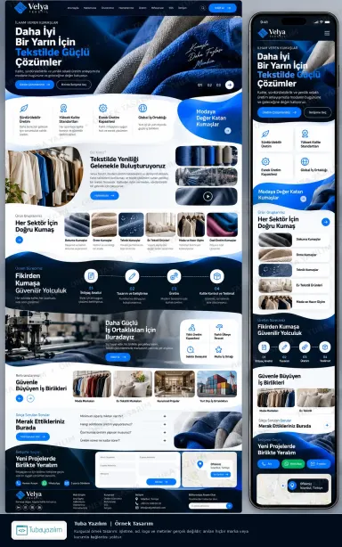 Sample website design for Textile Factories & Manufacturers