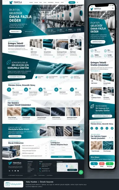 Sample website design for Textile Factories & Manufacturers