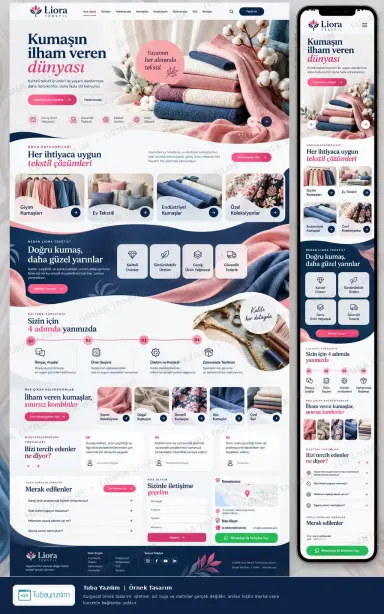 Sample website design for Fabric Shops & Textile Traders