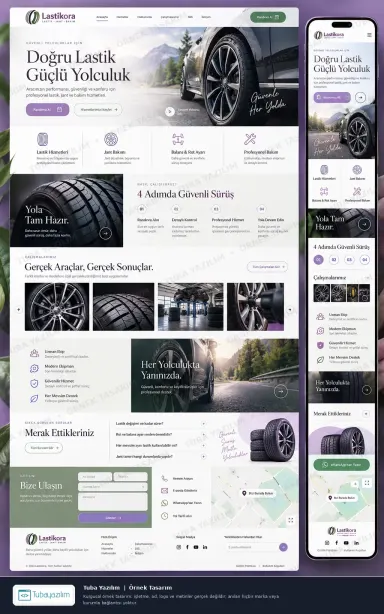 Sample website design for Tyre Shops & Tyre Service Centres