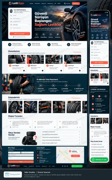 Sample website design for Tyre Shops & Tyre Service Centres