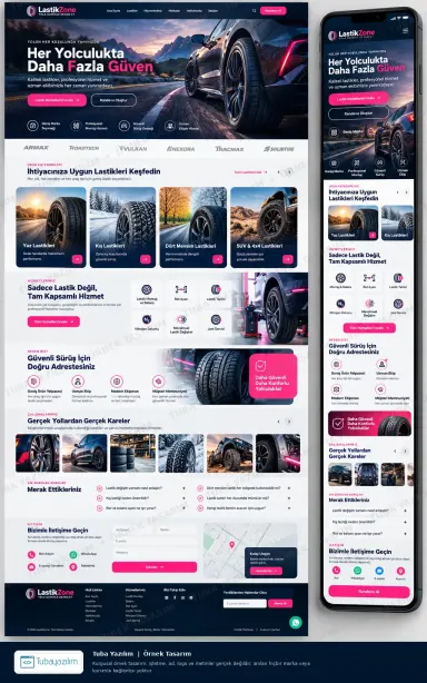 Sample website design for Tyre Shops & Tyre Service Centres
