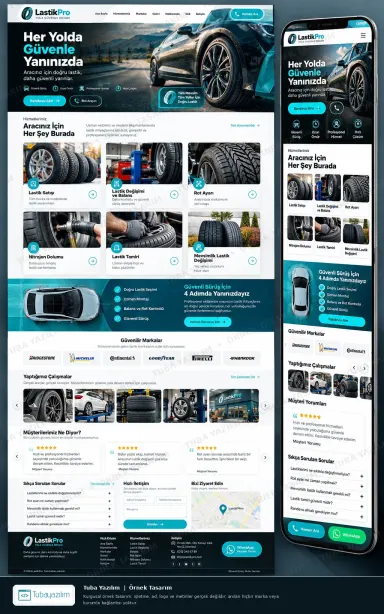 Sample website design for Tyre Shops & Tyre Service Centres