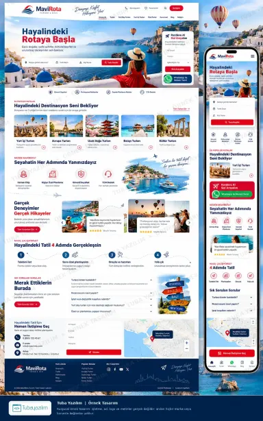 Sample website design for Travel Agencies