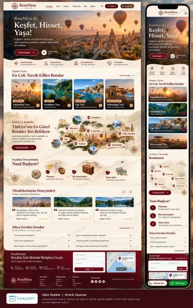 Sample website design for Tour Operators & Tour Guides