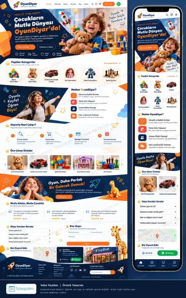 Sample website design for Toy Stores