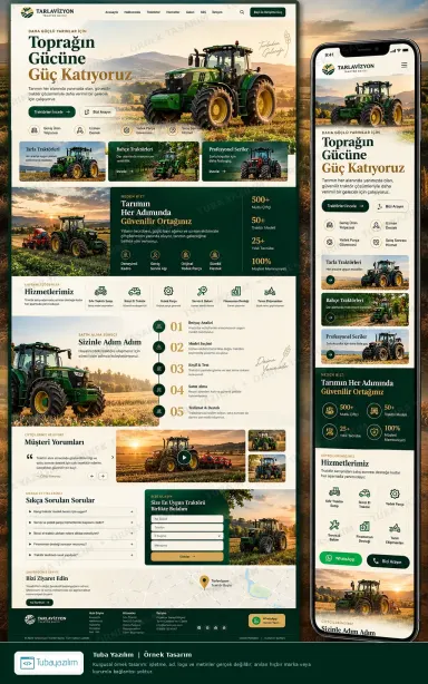 Sample website design for Agricultural Machinery & Tractor Dealers