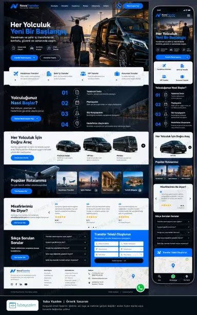 Sample website design for Airport Transfer & VIP Transfer Companies