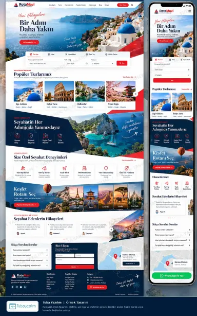 Sample website design for Travel Agencies
