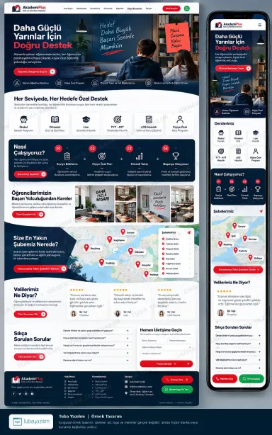 Sample website design for Tuition & Tutoring Centres
