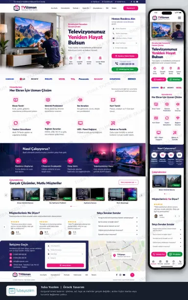 Sample website design for Electronics & TV Repair Services