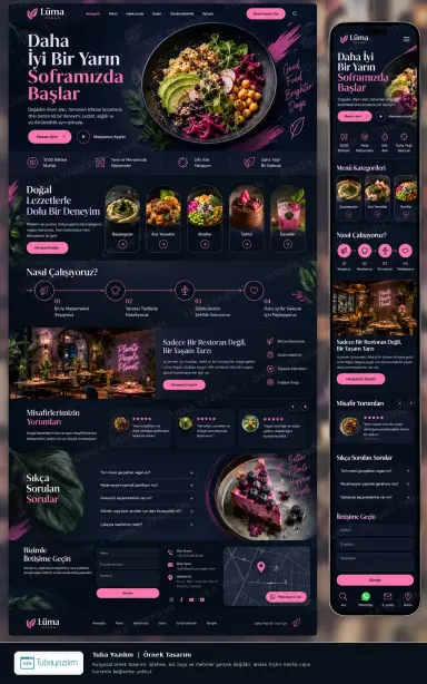 Sample website design for Vegan, Vegetarian & Organic Restaurants