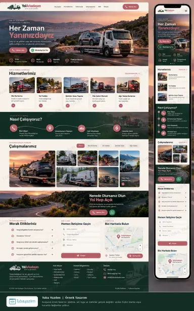 Sample website design for Vehicle Recovery & Towing Companies