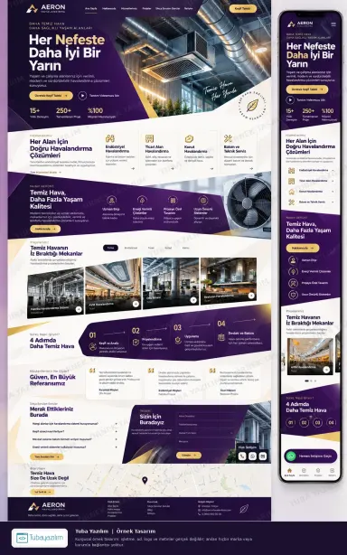 Sample website design for Ventilation & Air Handling Contractors