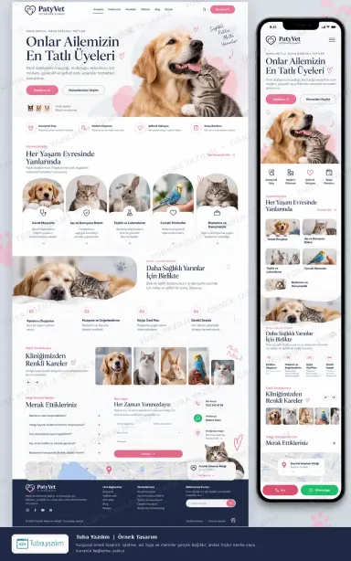 Sample website design for Veterinary Clinics
