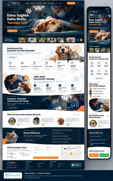 Sample website design for Veterinary Clinics